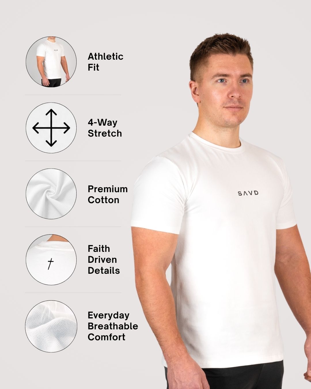 SAVD Performance T-Shirt - White