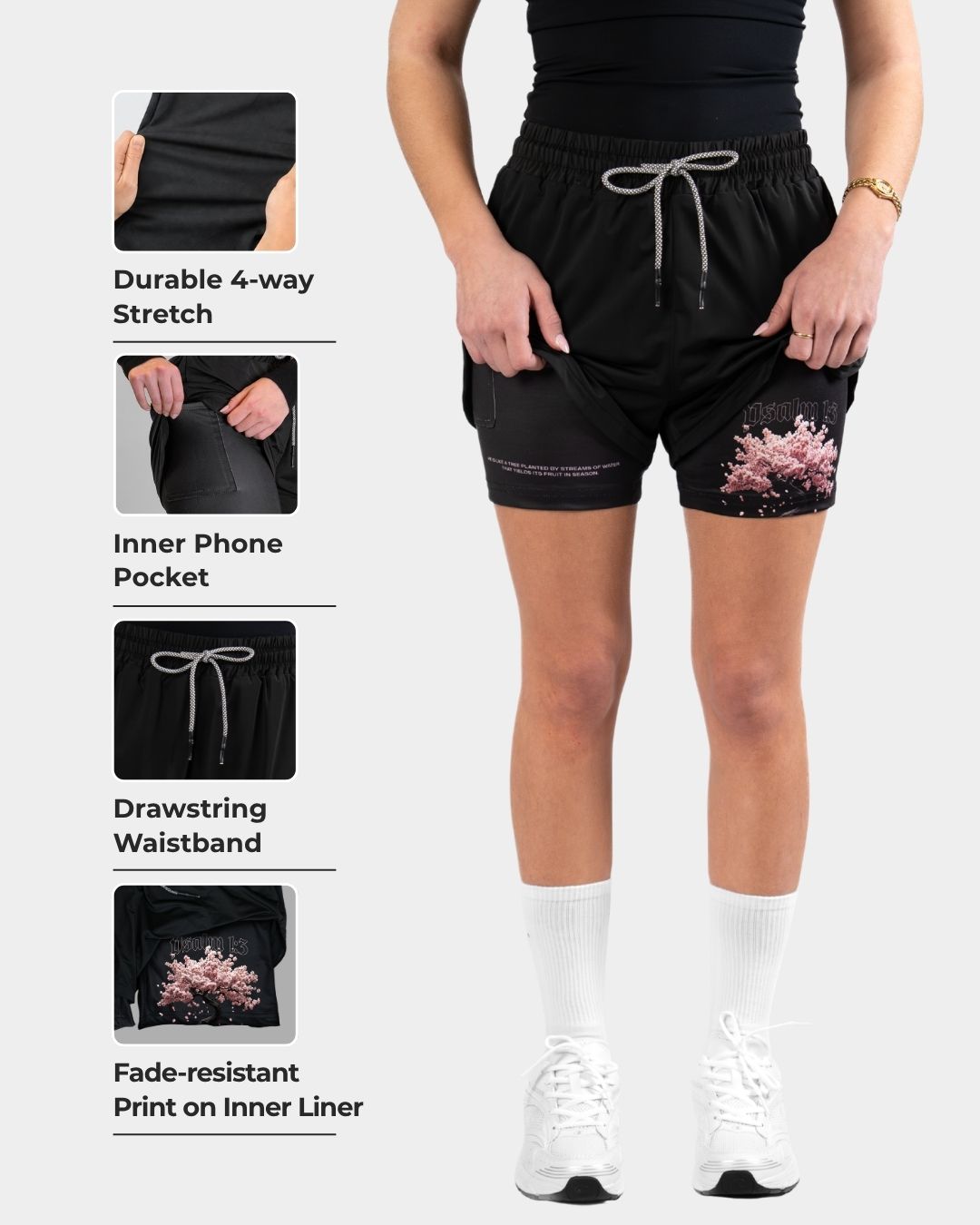 Psalm 1:3 'Planted by water' Women’s Performance Shorts