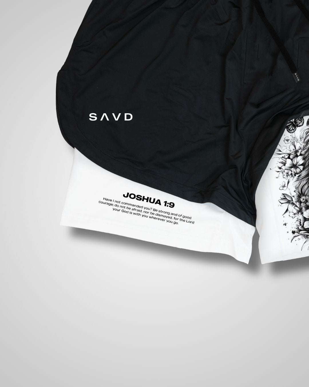 Joshua 1:9 'Courageous Roar' Girls Performance Shorts