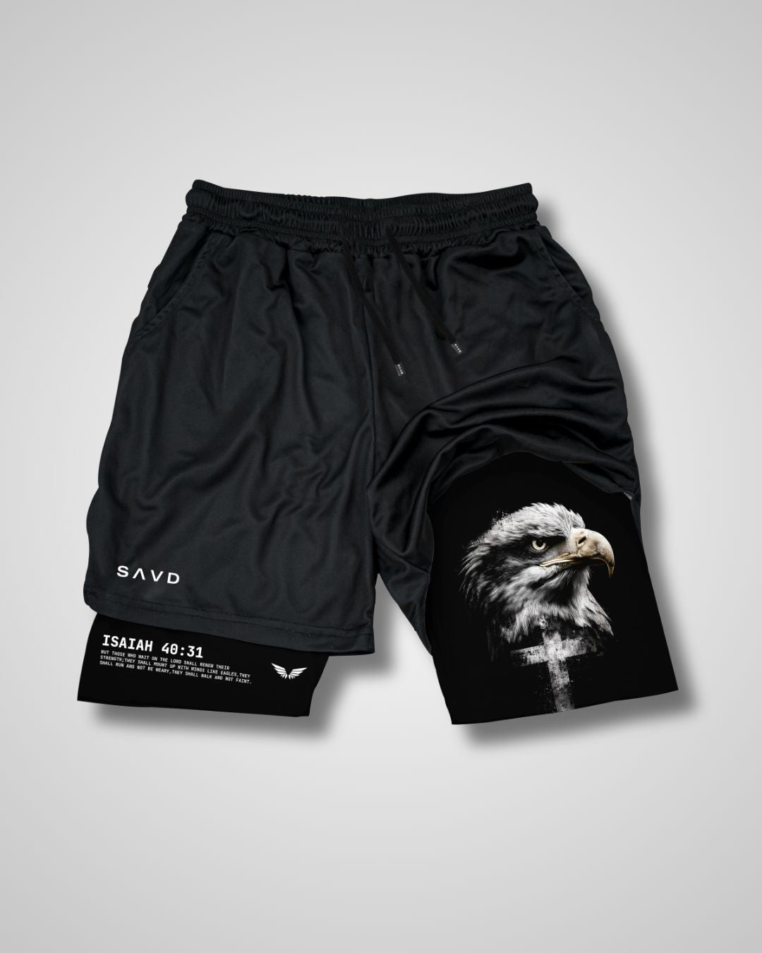 Isaiah 40:31 'Eagle Cross' Men's Performance shorts