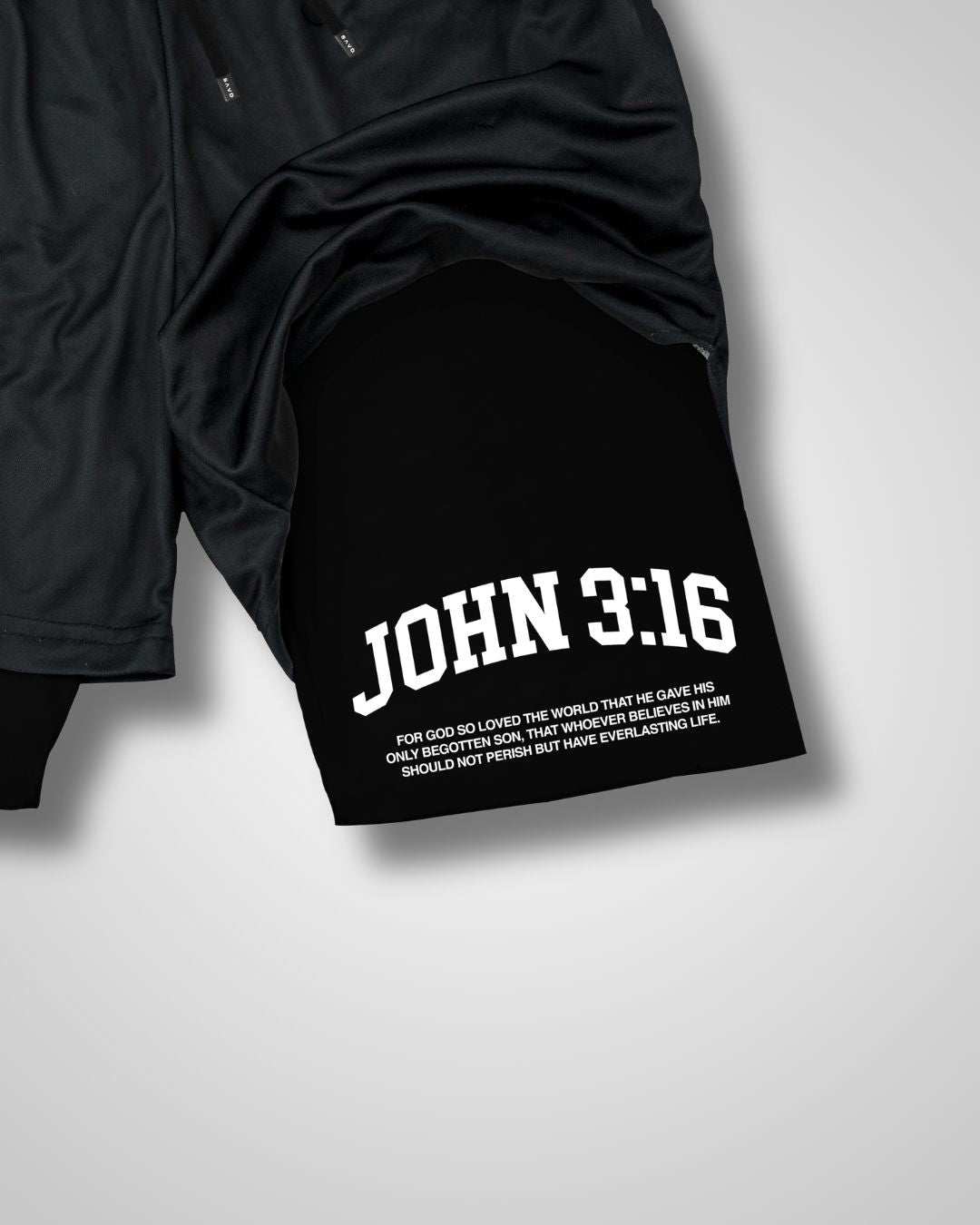 John 3:16 ’College Scripture’ Men’s Performance Shorts