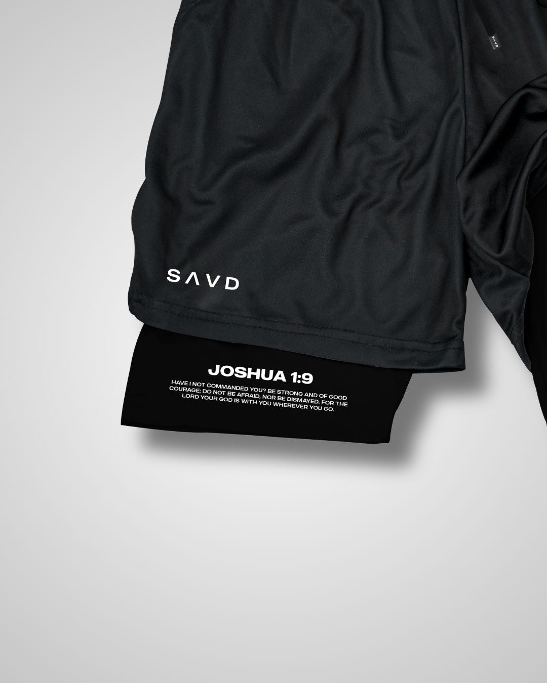 Joshua 1:9 ’Sword of Courage’ Men’s Performance Shorts