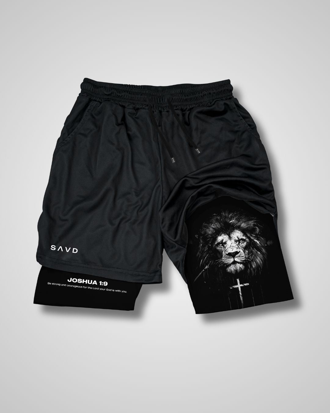 Joshua 1:9 Lion Performance Shorts