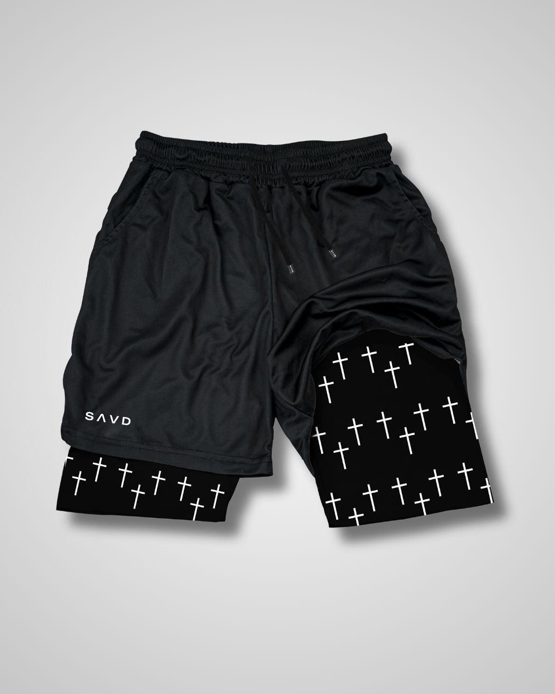 'Cross Pattern' Youth Performance Shorts