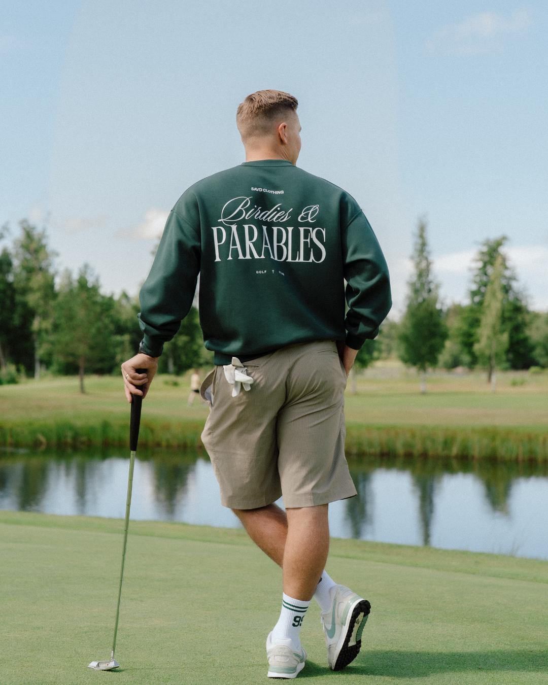 Birdies & Parables Golf Crewneck - Forest Green