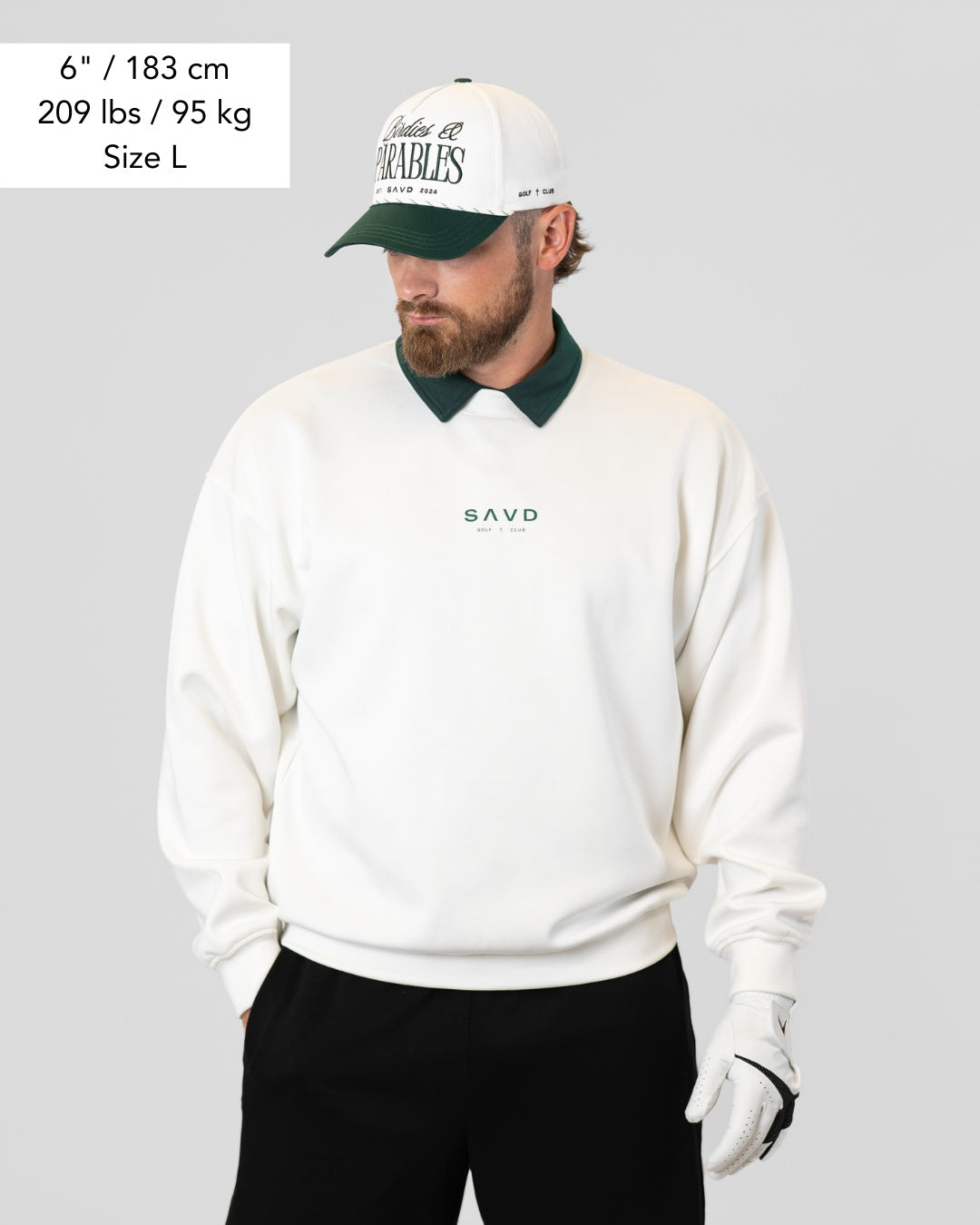 Birdies & Parables Golf Crewneck - OB White