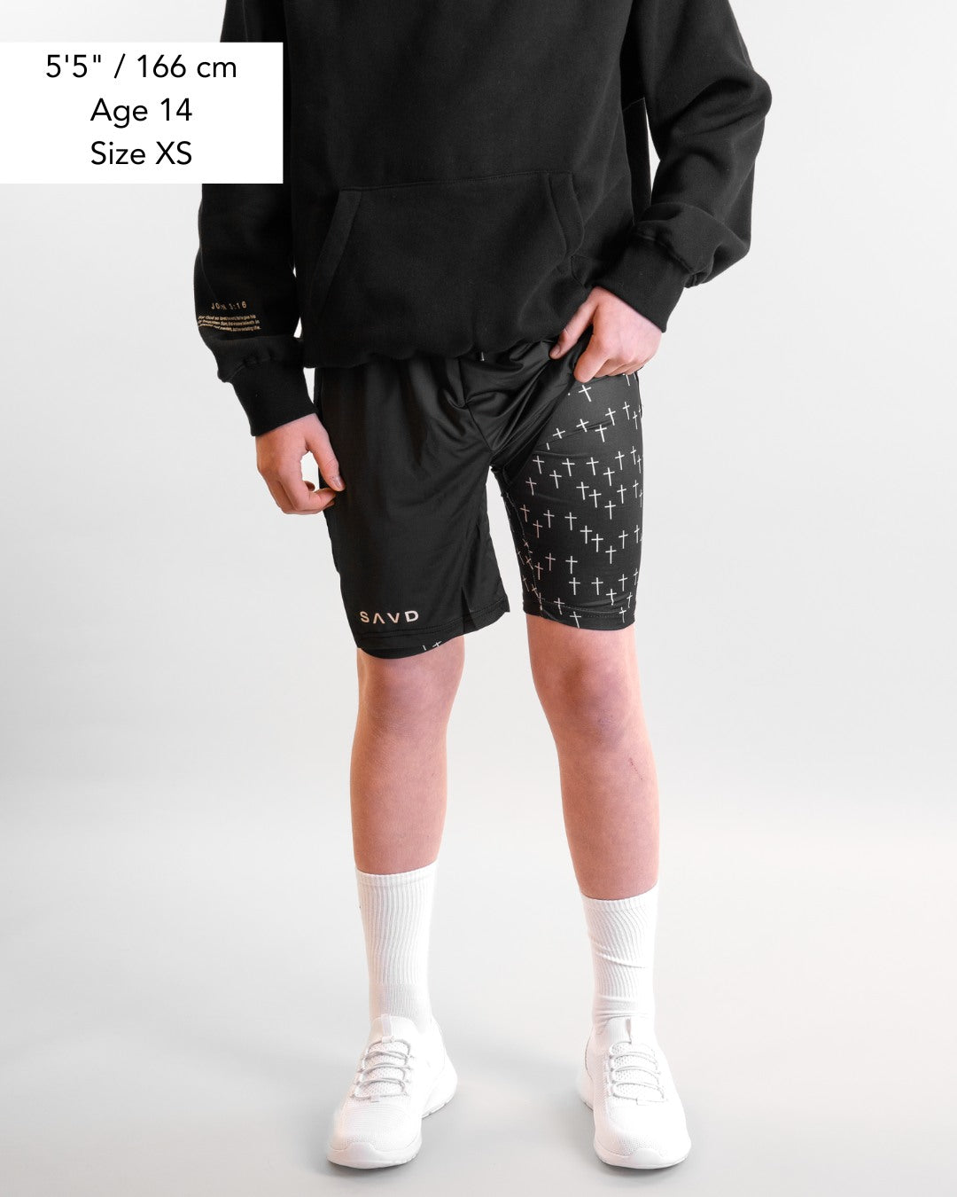 'Cross Pattern' Youth Performance Shorts