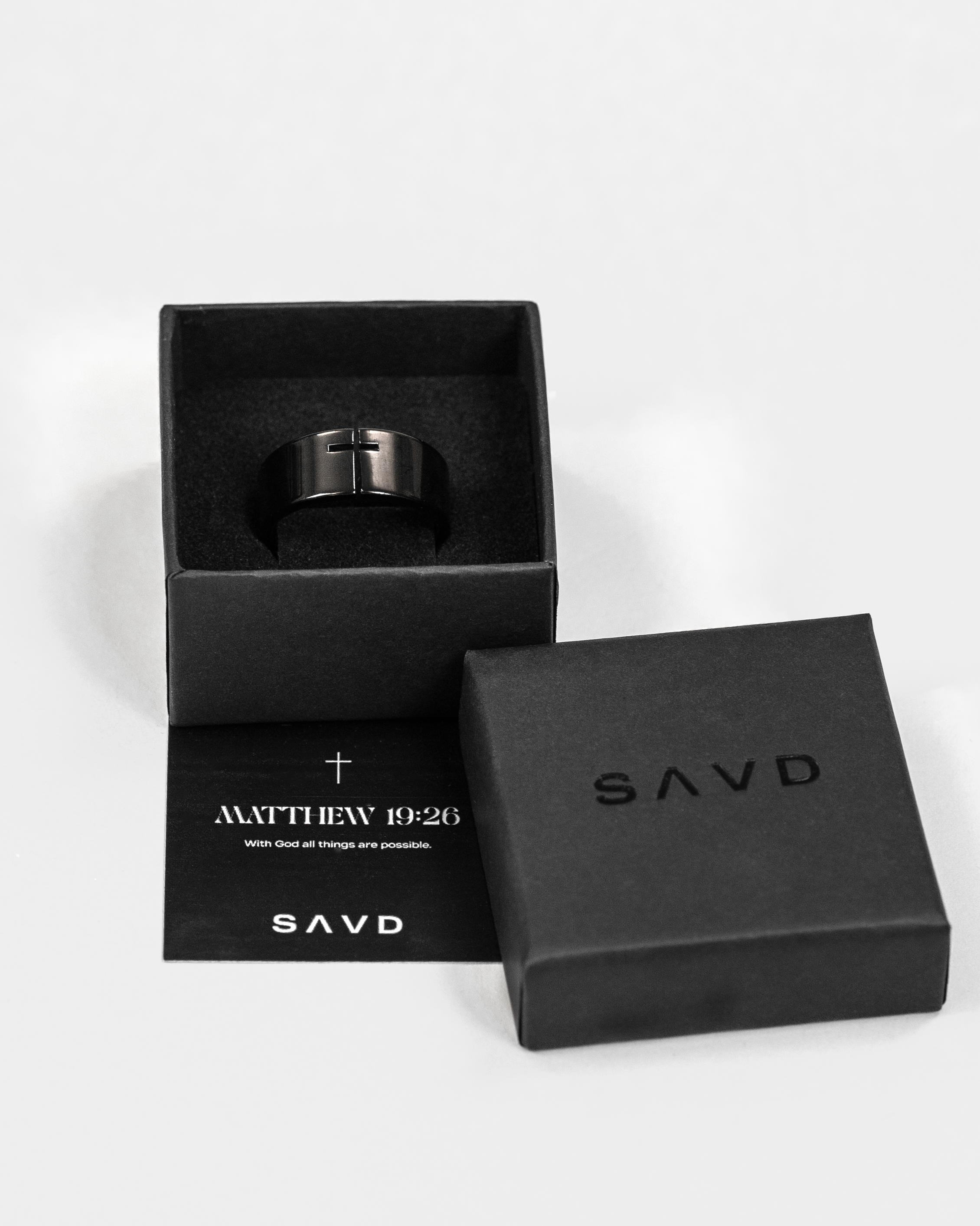 Black Cross Ring
