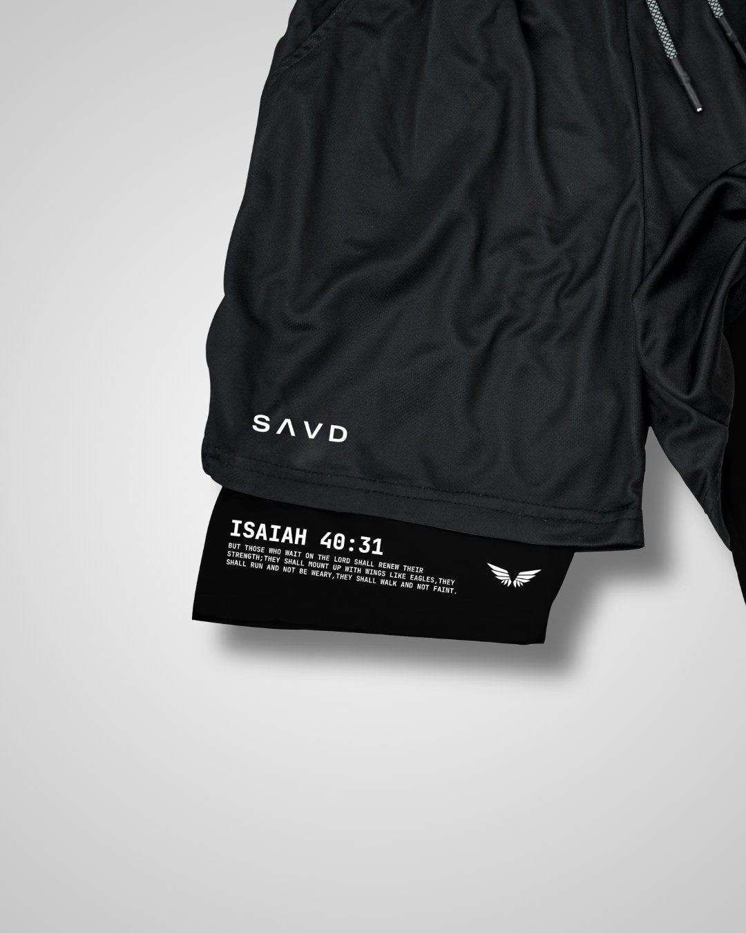 Isaiah 40:31 'Eagle Cross' Youth Performance shorts