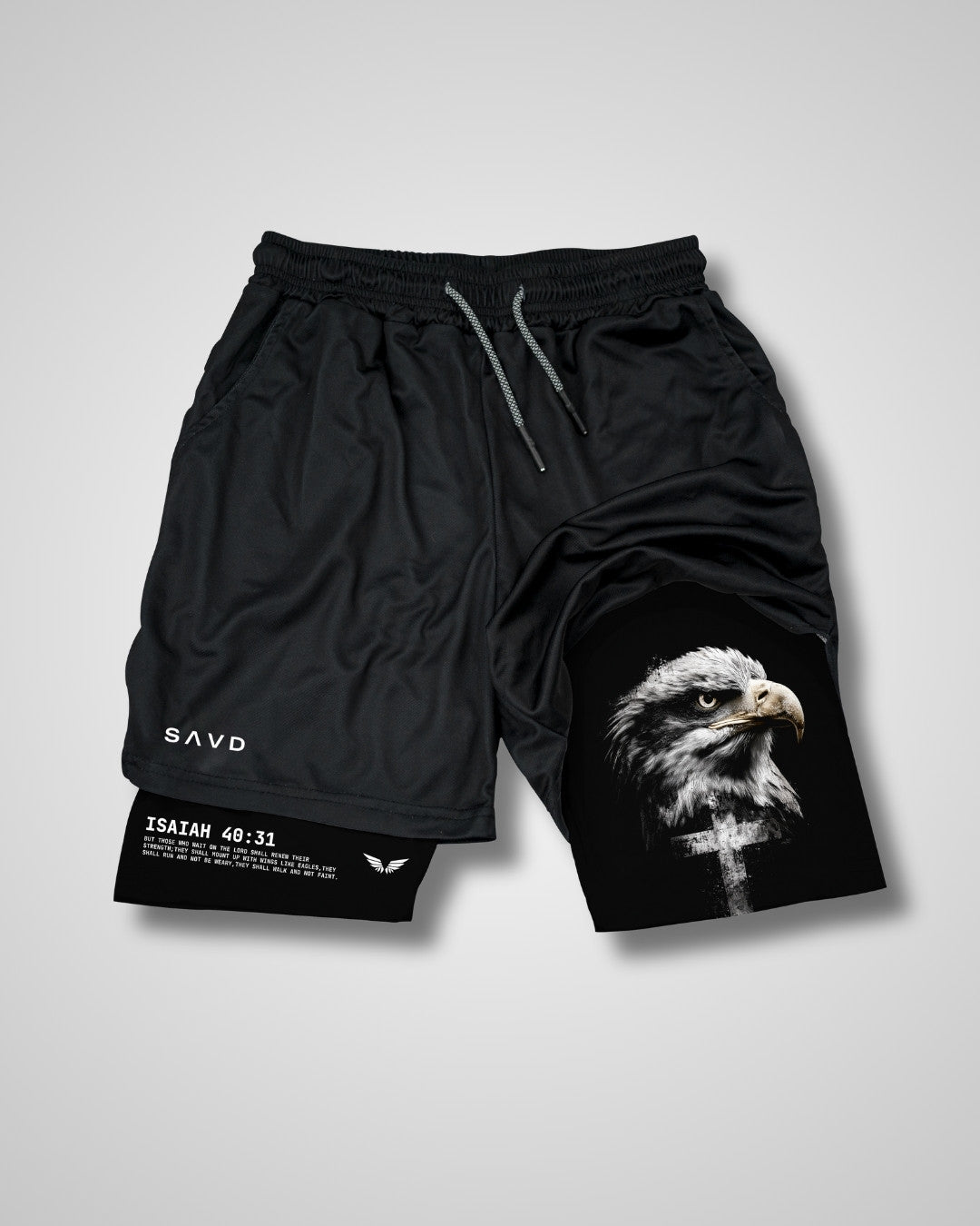 Isaiah 40:31 'Eagle Cross' Youth Performance shorts