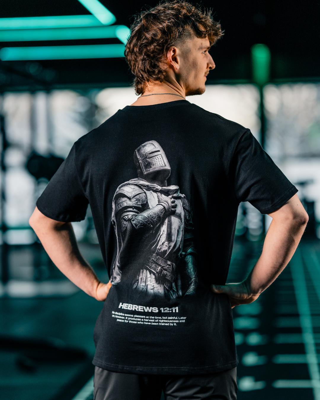 Hebrews 12:11 ’Warrior’s Discipline’ Men’s Oversized T-Shirt