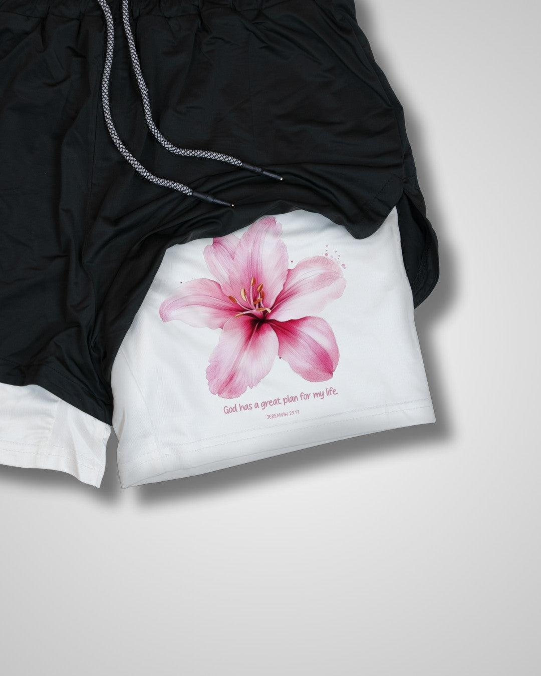 Jeremiah 29:11 'Flower of Hope' Girls Performance Shorts