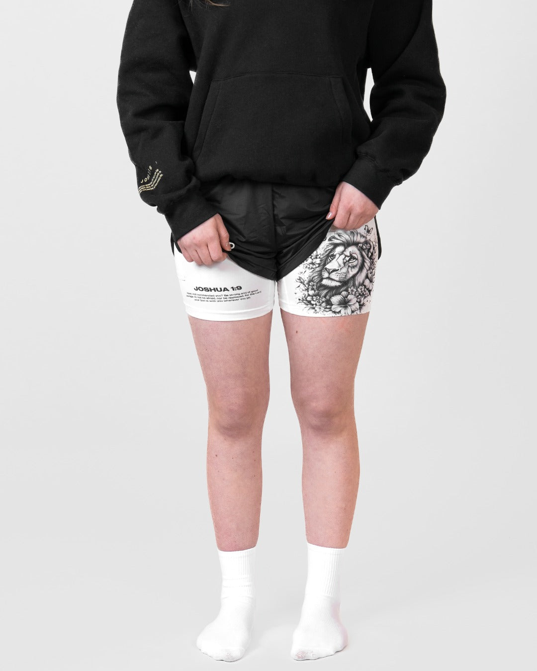 Joshua 1:9 'Courageous Roar' Girls Performance Shorts
