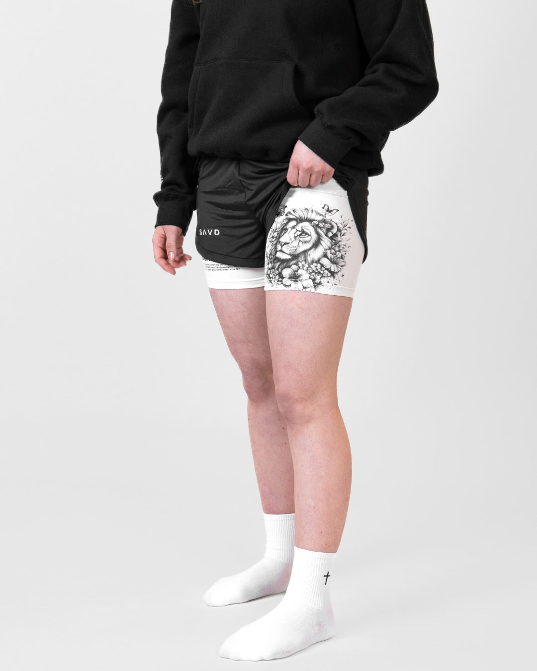 Joshua 1:9 'Courageous Roar' Girls Performance Shorts