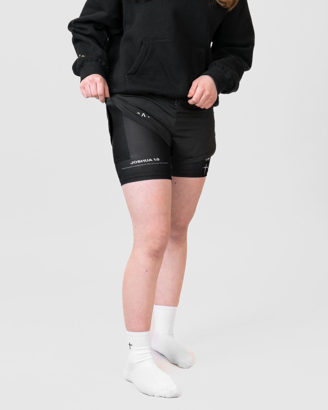 Joshua 1:9 'Protector's Heart' Girls Performance Shorts