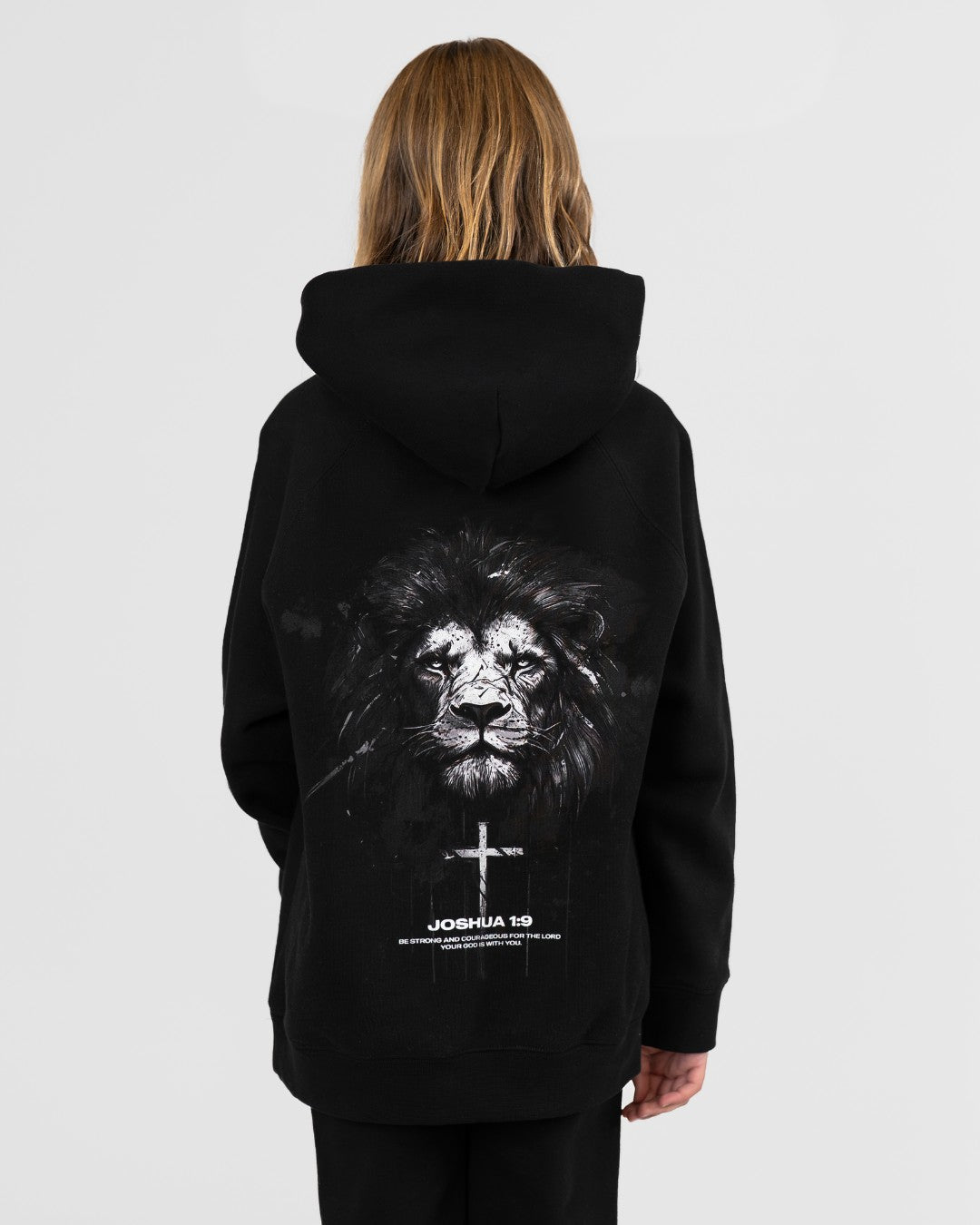 Joshua 1:9 'Lion' Youth oversized Hoodie
