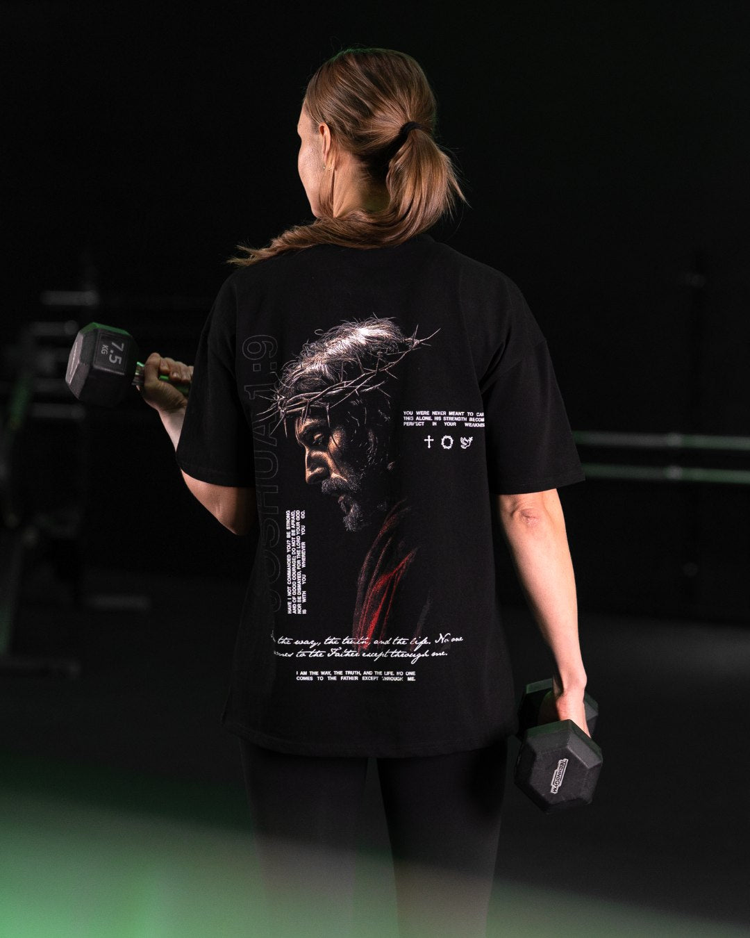 Joshua 1:9 'Never Alone' Women’s Oversized T-Shirt