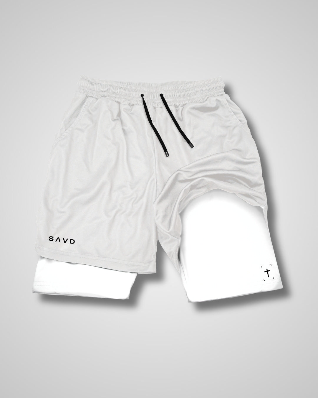 'Minimal Cross' Men's Performance Shorts – Grey