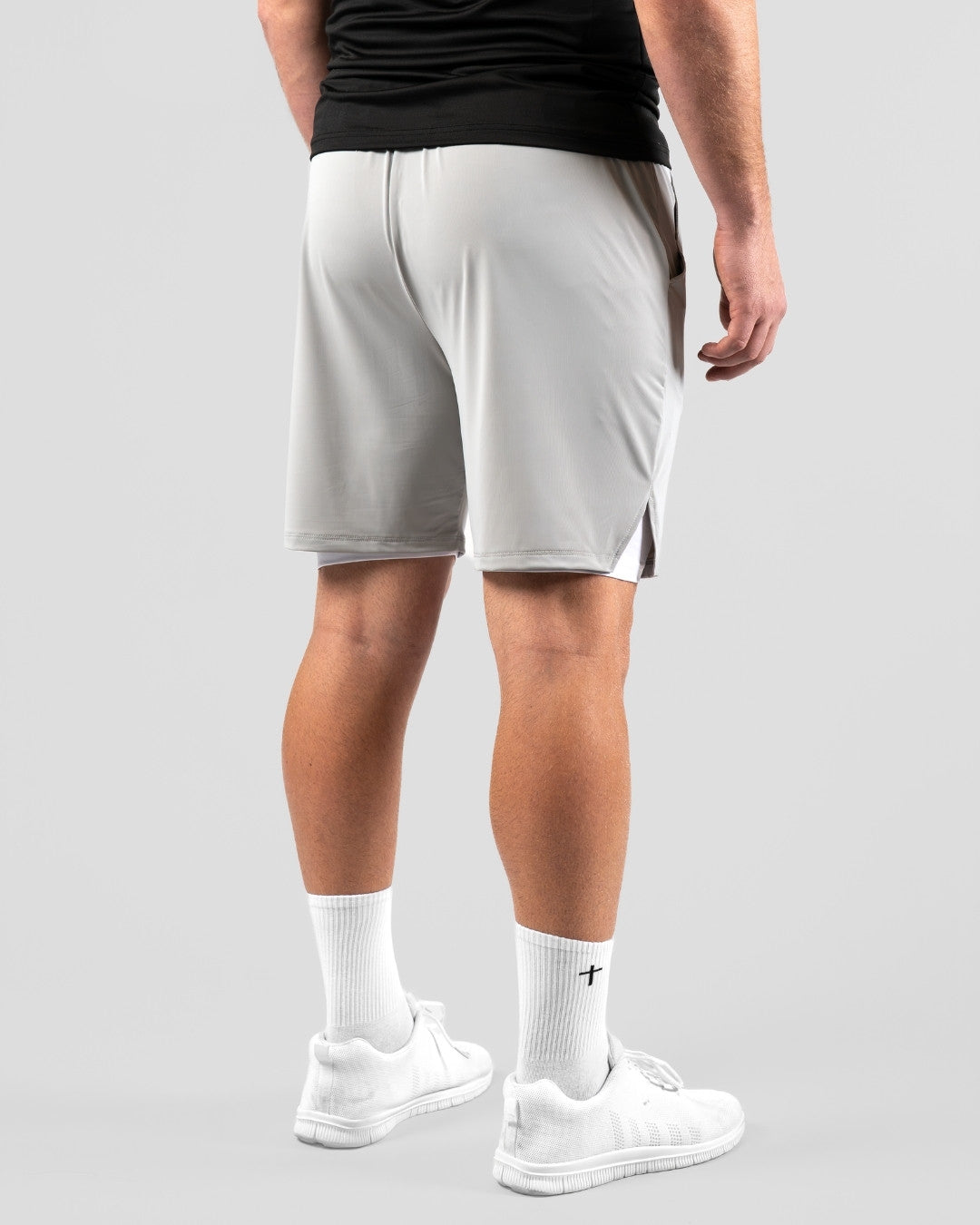 'Minimal Cross' Men's Performance Shorts – Grey