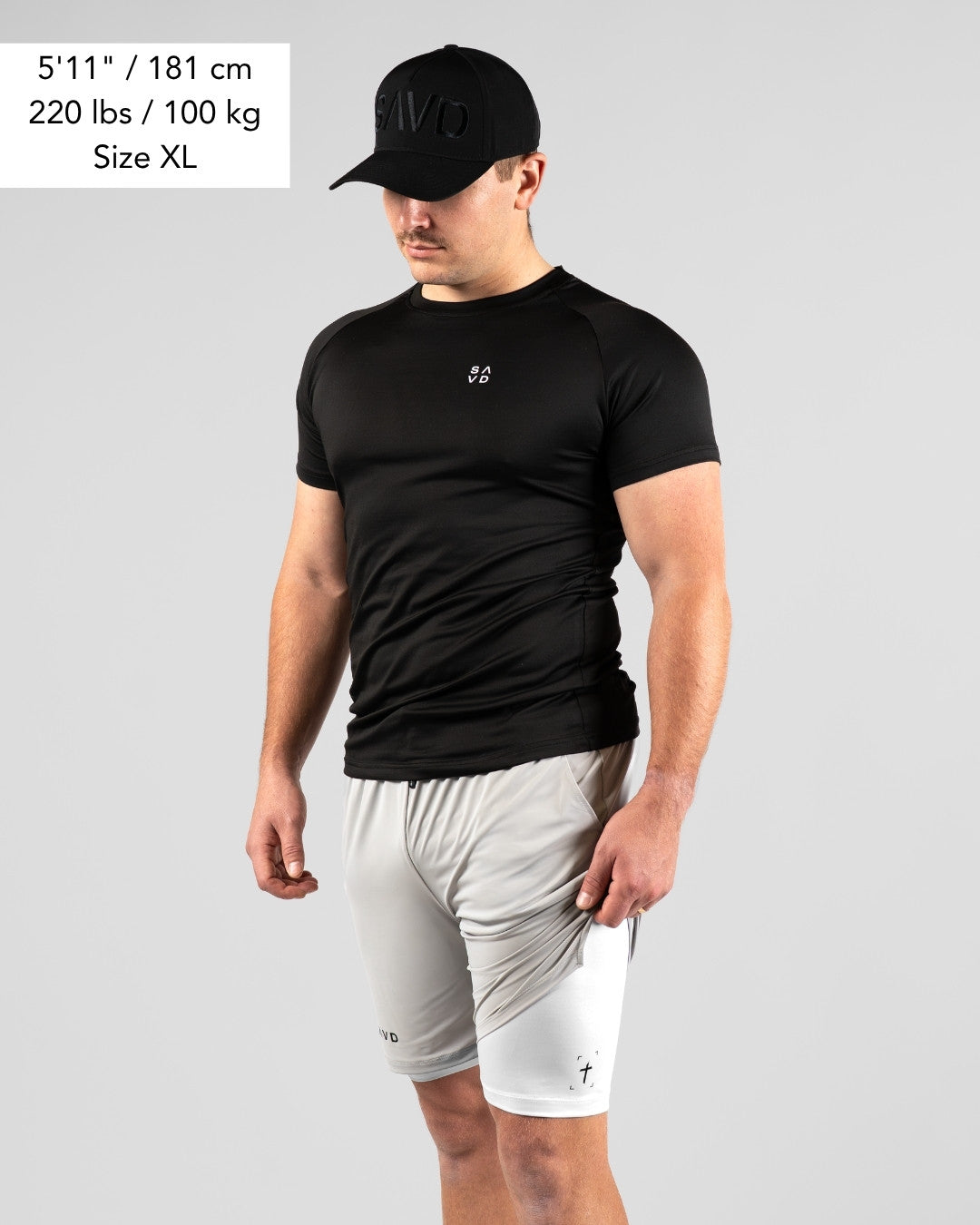 'Minimal Cross' Men's Performance Shorts – Grey