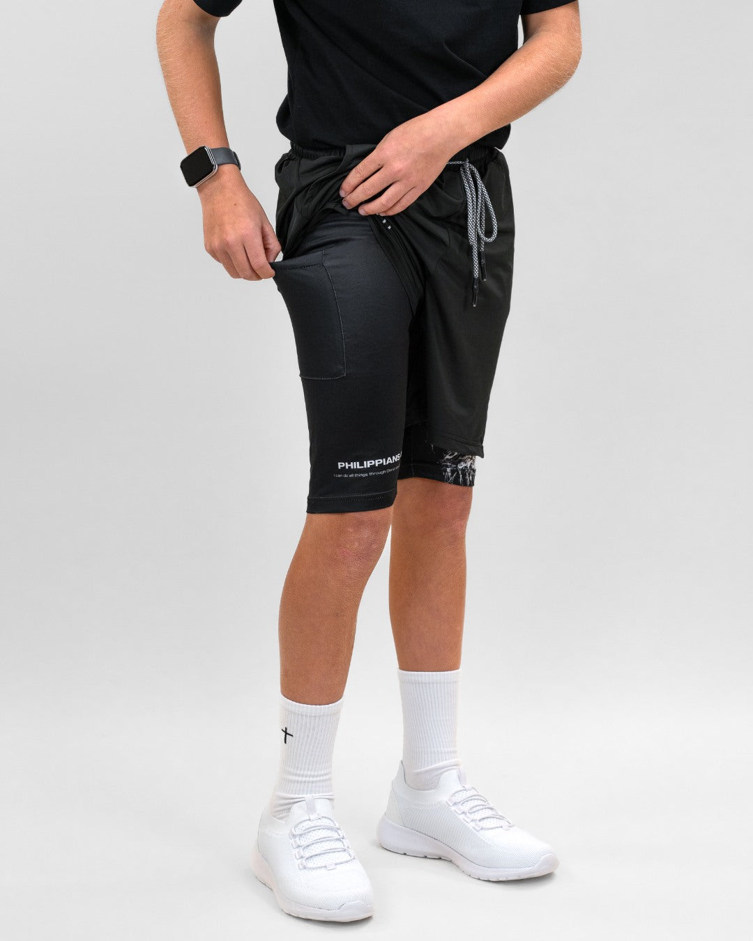 Philippians 4:13 'Strength in Christ' Youth Performance Shorts