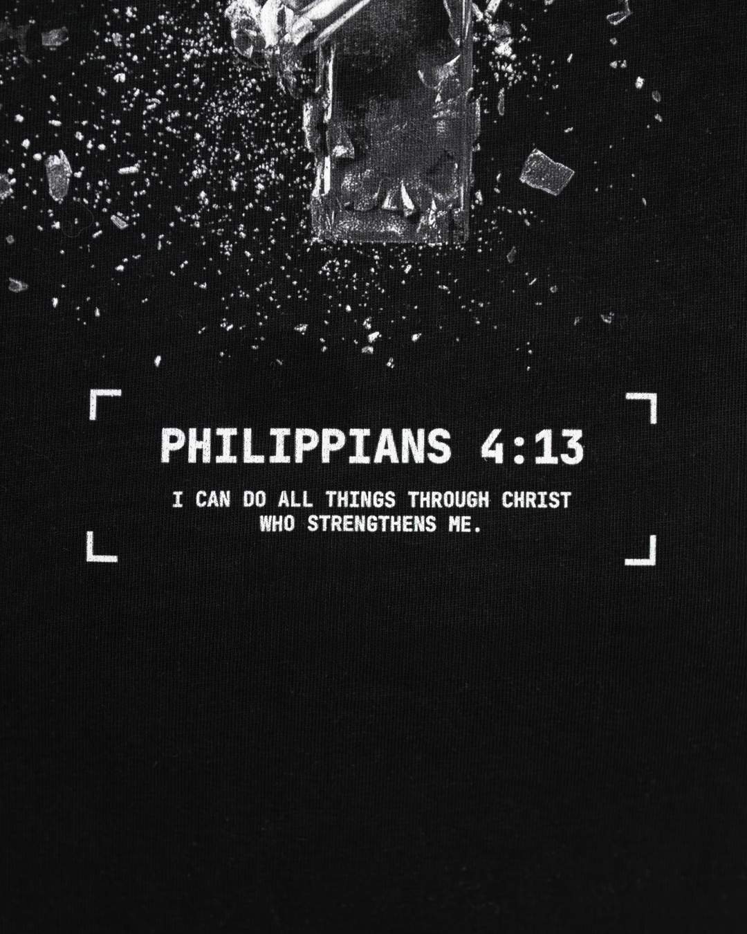 Philippians 4:13 'Chained Cross' Women's Oversized T-Shirt