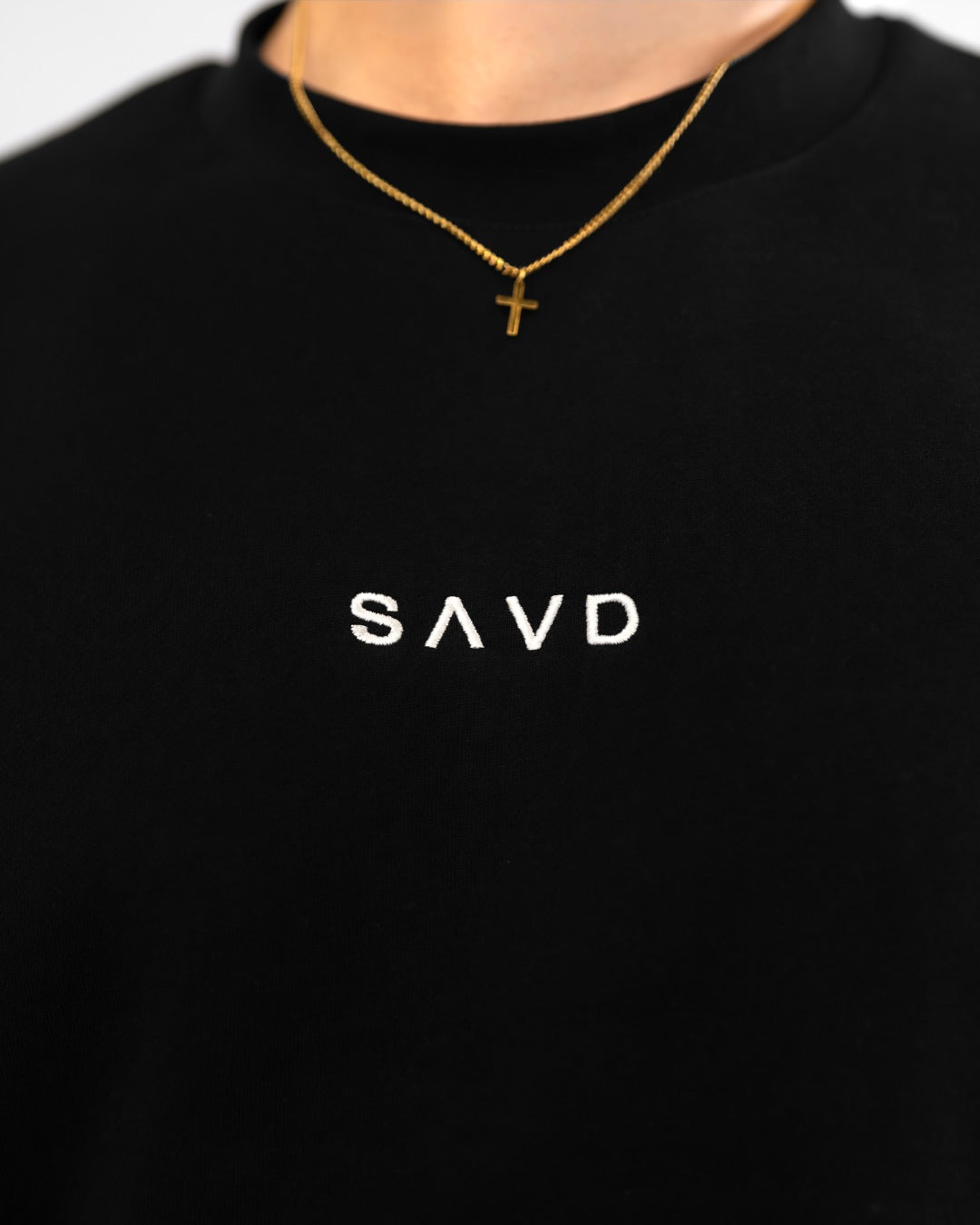Psalm 23:4 Oversized Crewneck - Black
