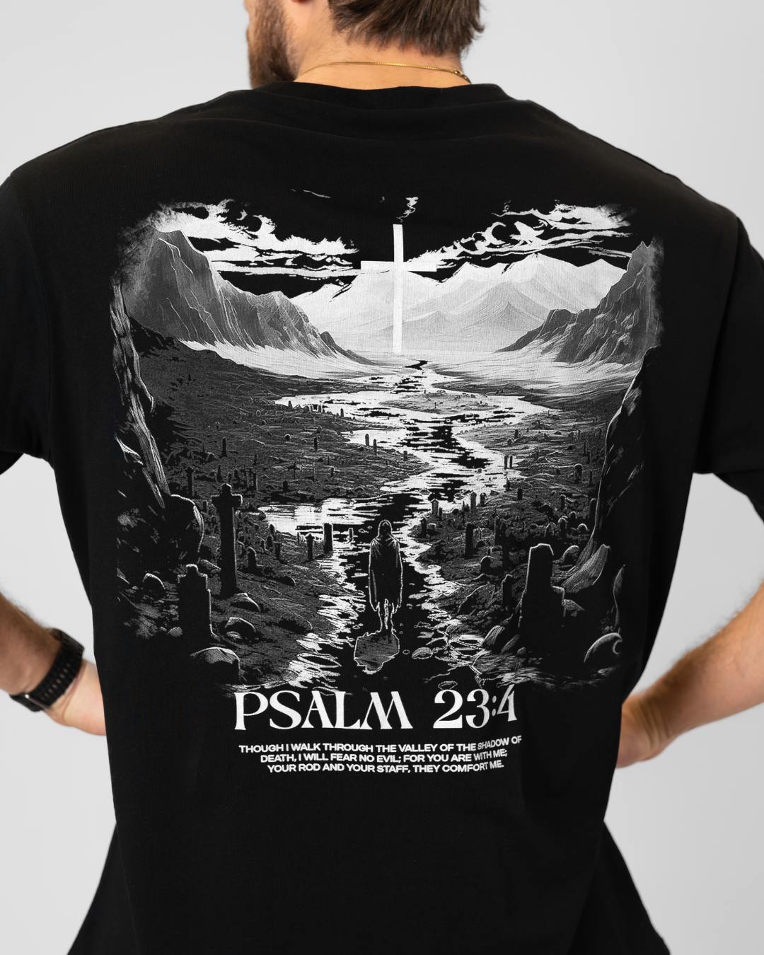 Psalm 23:4 Shadow of Death Oversized T-Shirt