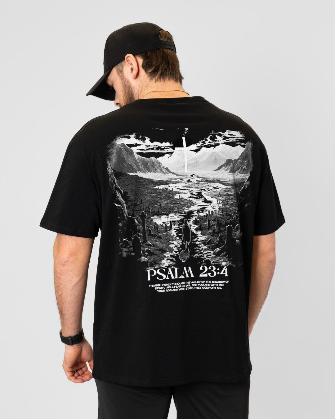 Psalm 23:4 Shadow of Death Oversized T-Shirt