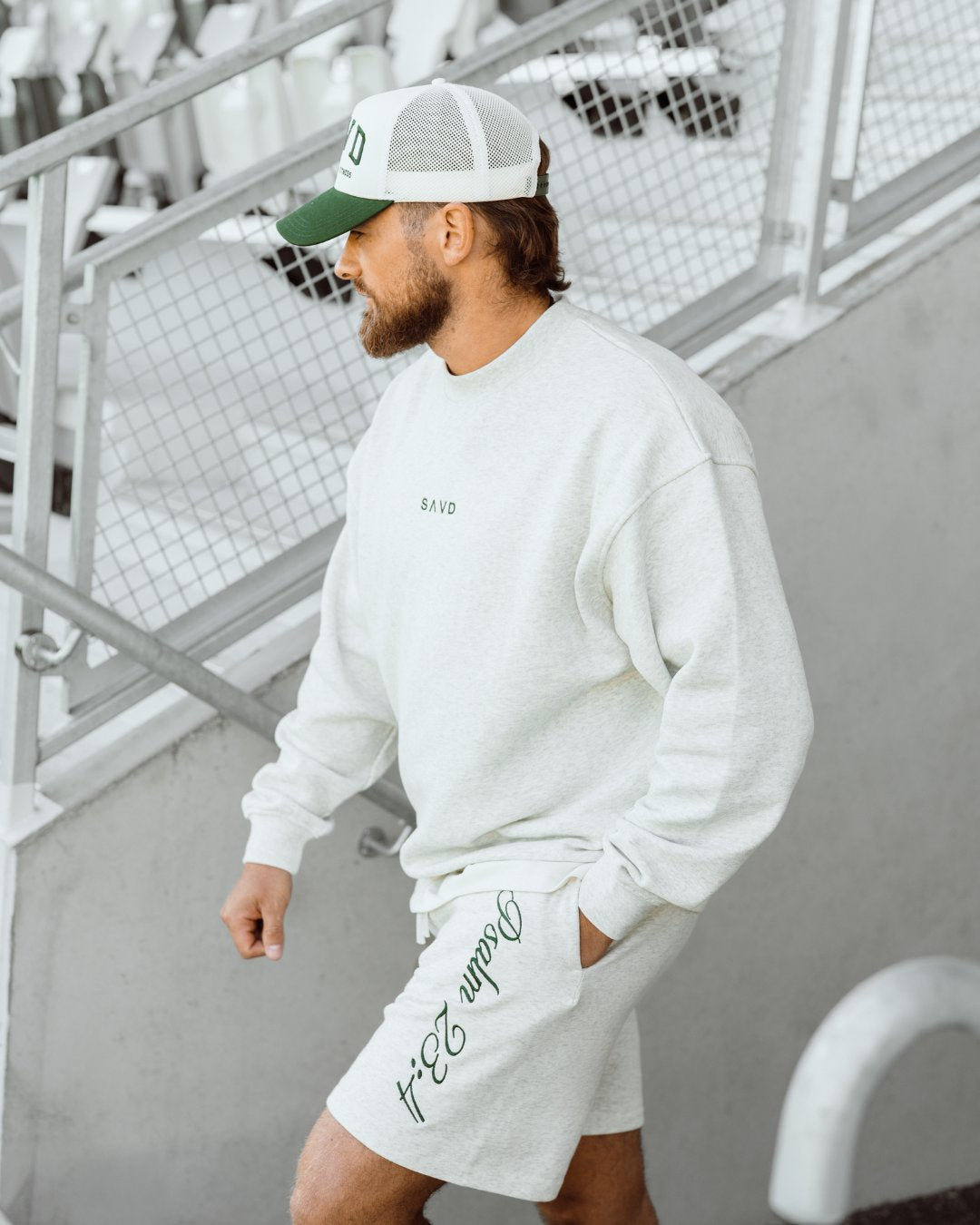 Psalm 23:4 Sweat Shorts - Grey