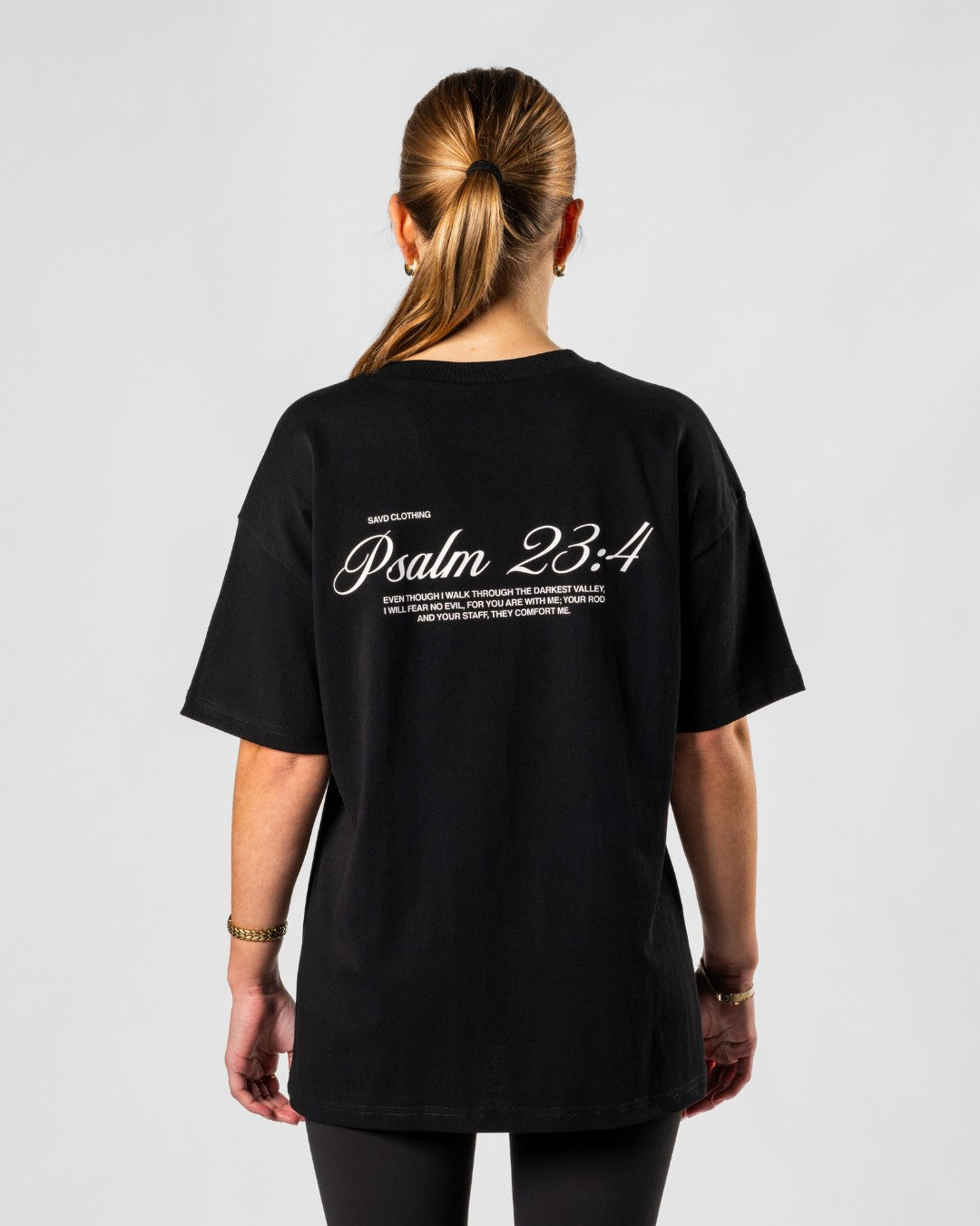 Psalm 23:4 ’Scripture’ Women’s Oversized T-Shirt