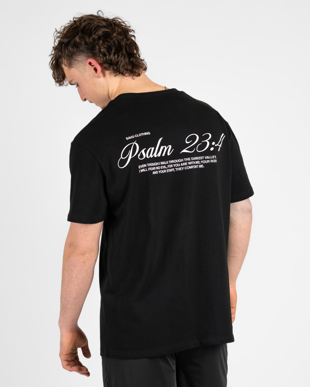 Psalm 23:4 ’Scripture’ Men’s Oversized T-Shirt