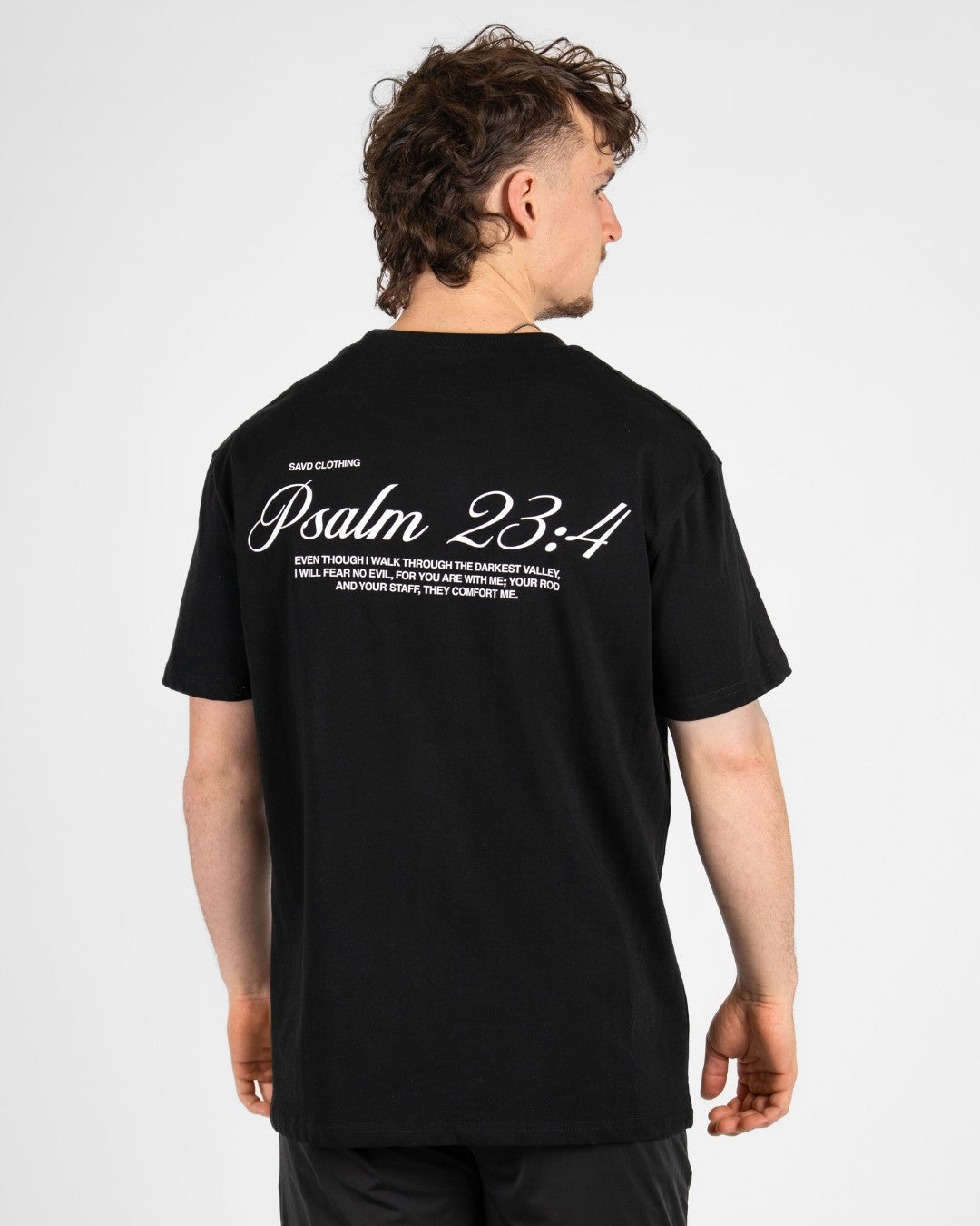 Psalm 23:4 ’Scripture’ Men’s Oversized T-Shirt