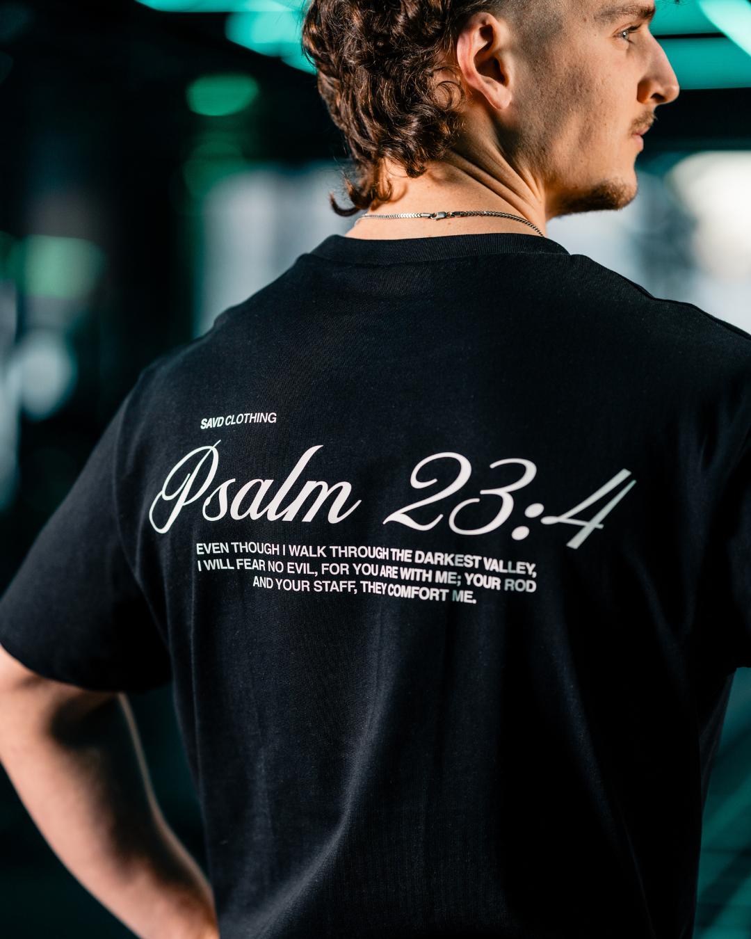 Psalm 23:4 ’Scripture’ Men’s Oversized T-Shirt
