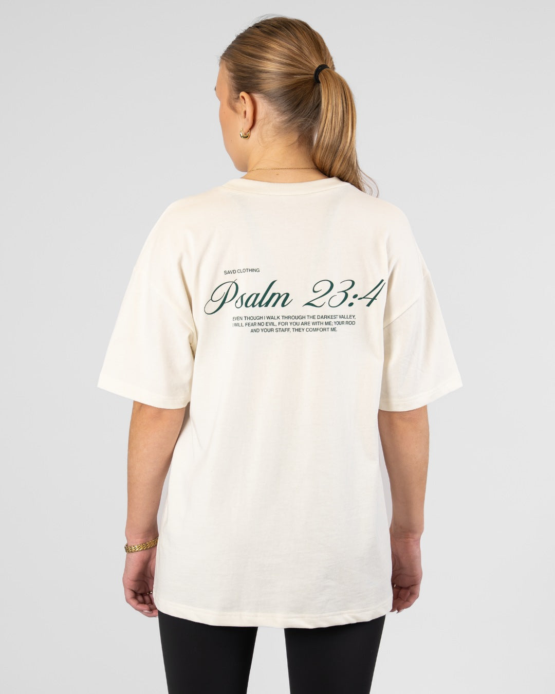 Psalm 23:4 ’Scripture’ Women’s Oversized T-Shirt
