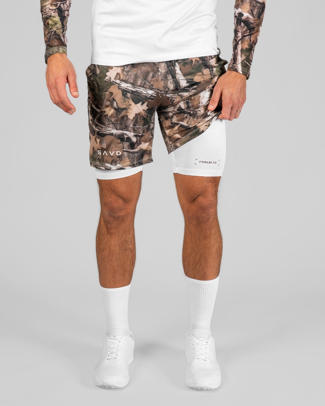 Psalm 23 Men's Camo Performance shorts - Oakwood