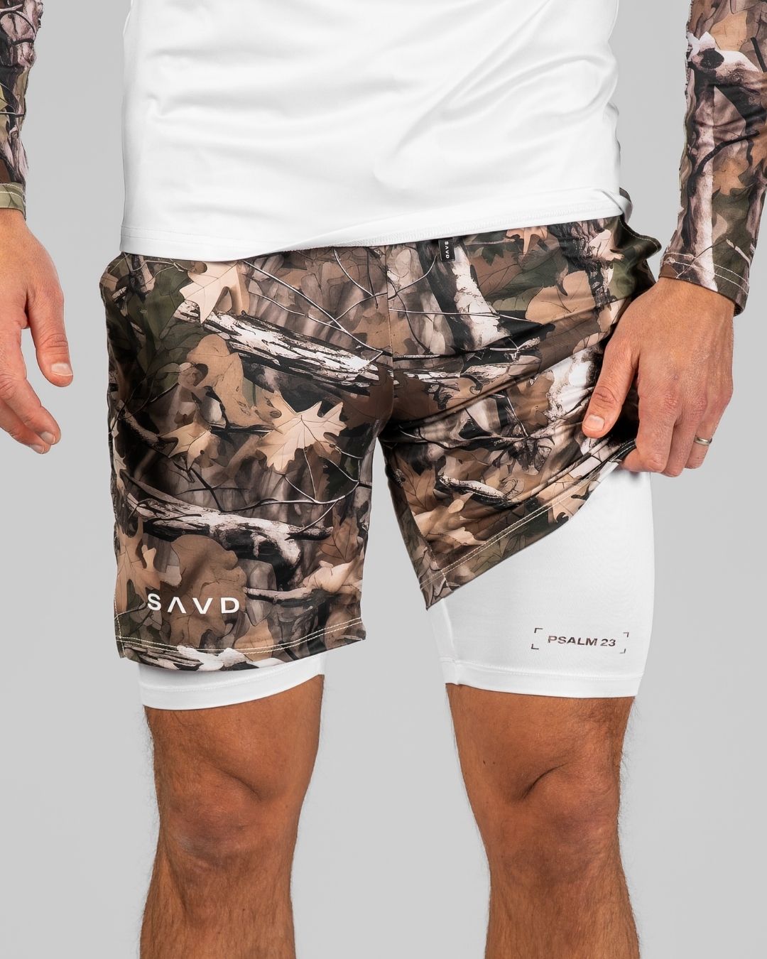 Psalm 23 Men's Camo Performance shorts - Oakwood