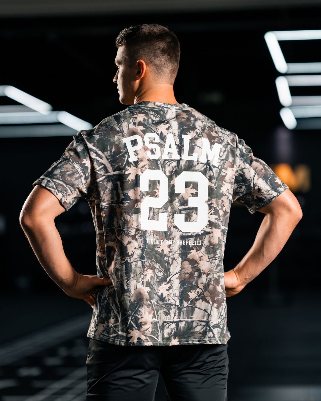 Psalm 23 Men's Oversized Camo T-shirt - Oakwood