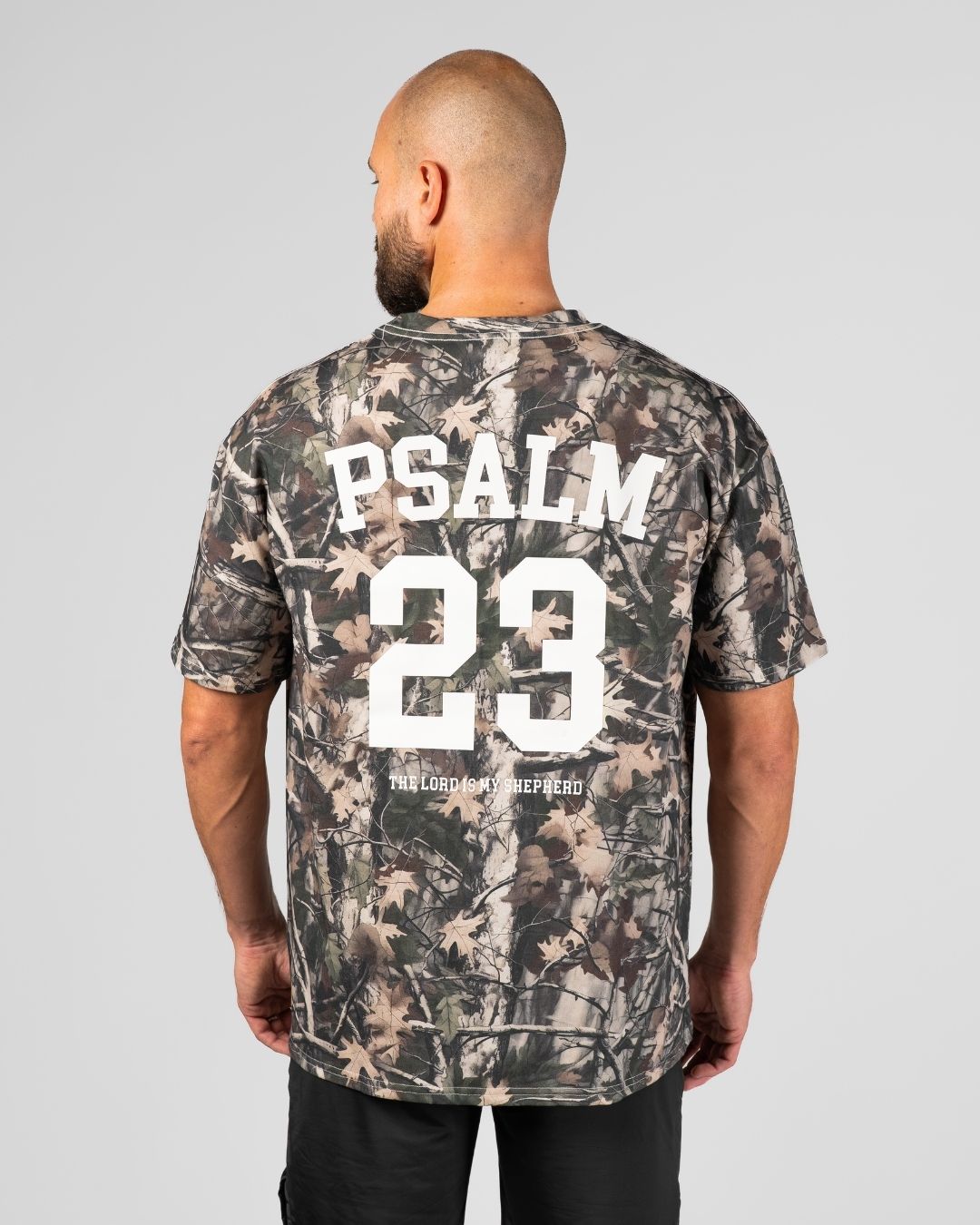 Psalm 23 Men's Oversized Camo T-shirt - Oakwood