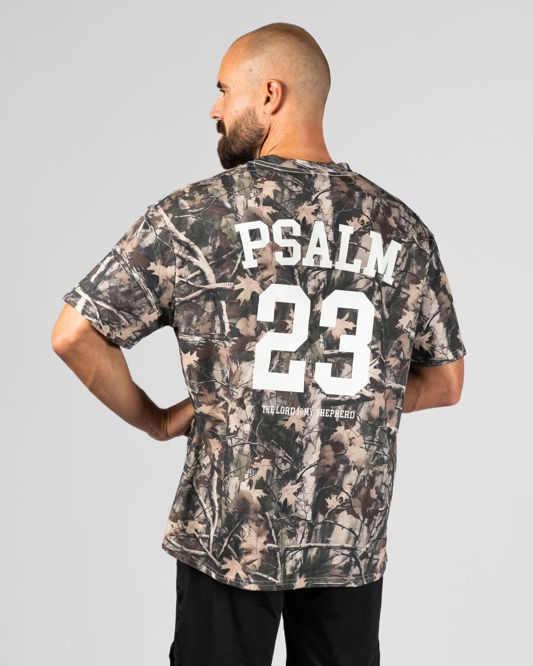 Psalm 23 Men's Oversized Camo T-shirt - Oakwood
