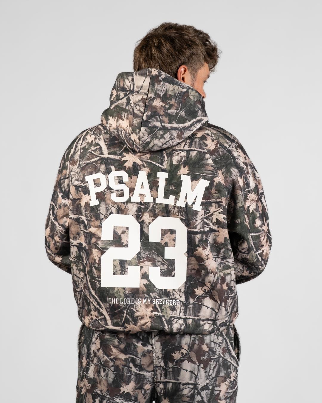 Psalm 23 Oversized Camo Hoodie - Oakwood