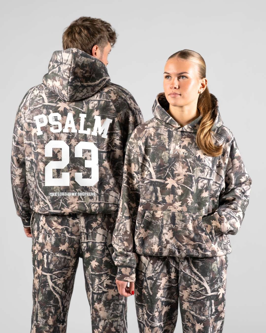 Psalm 23 Oversized Camo Hoodie - Oakwood