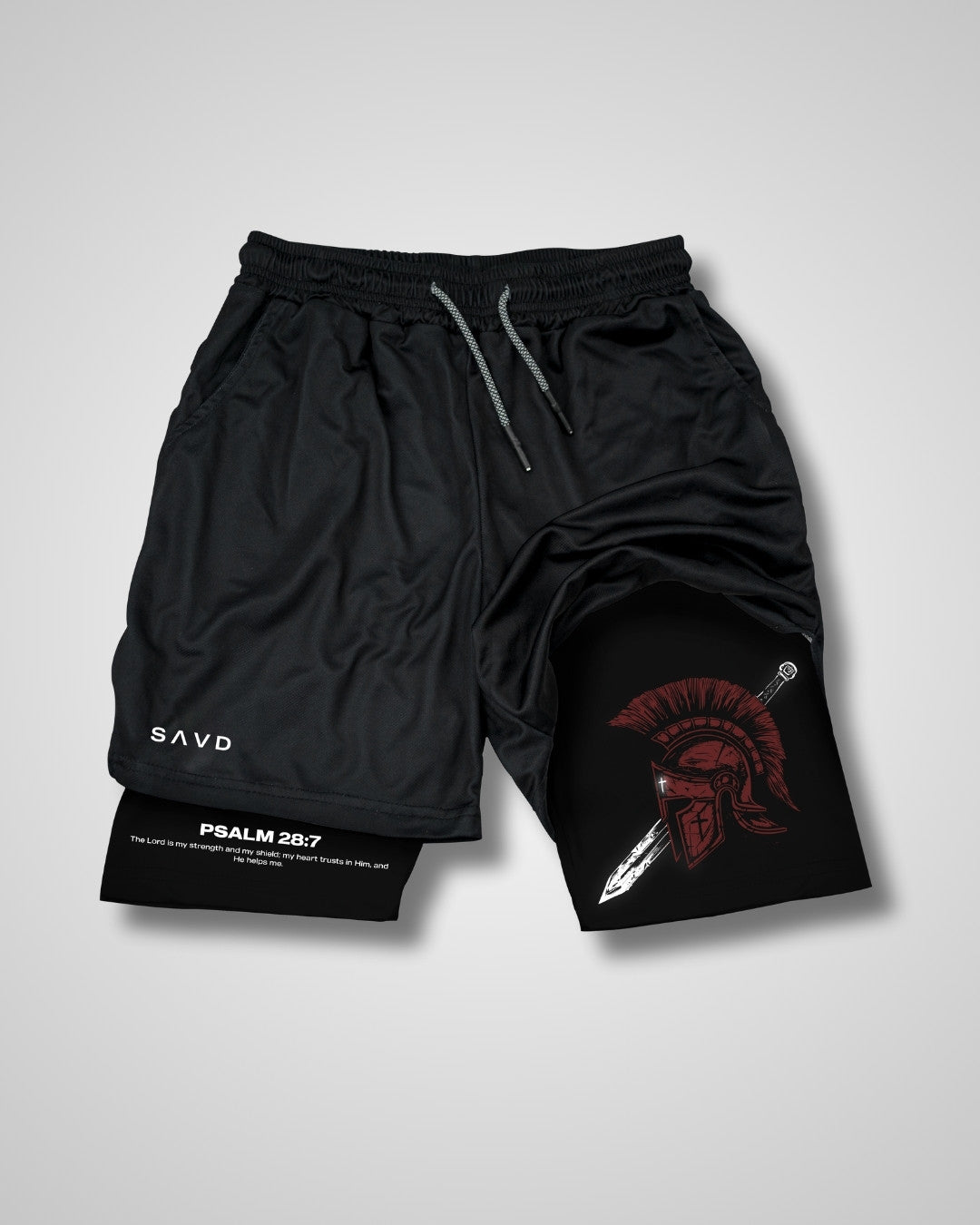 Psalm 28:7 'Shield of Strength' Youth Performance Shorts