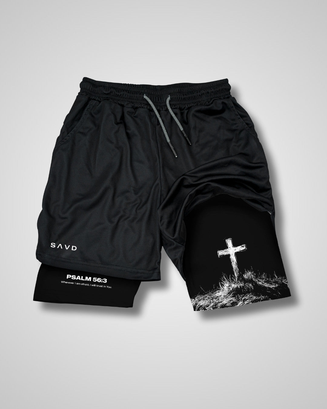 Psalm 56:3 'Cross' Youth Performance Shorts