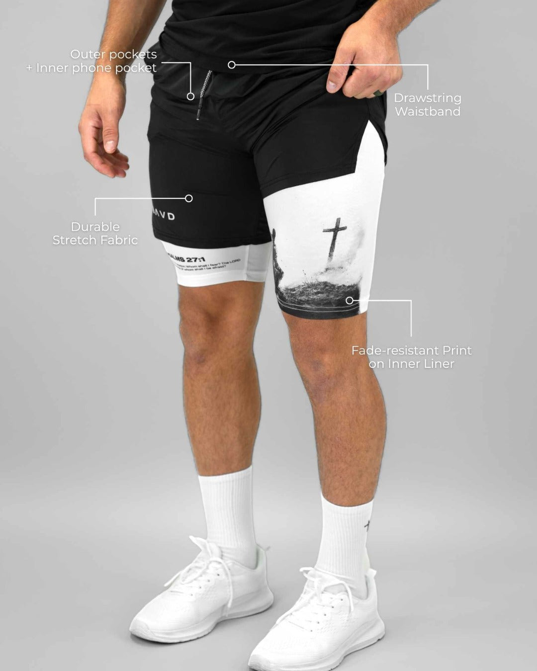 Psalmen 27:1 Soldaatsgeloof Performance Shorts