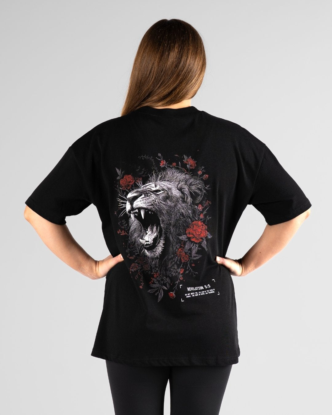 Revelation 5:5 'Lionheart' Womens Oversized T-Shirt