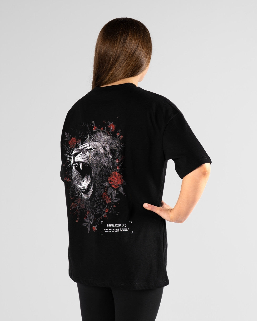 Revelation 5:5 'Lionheart' Womens Oversized T-Shirt