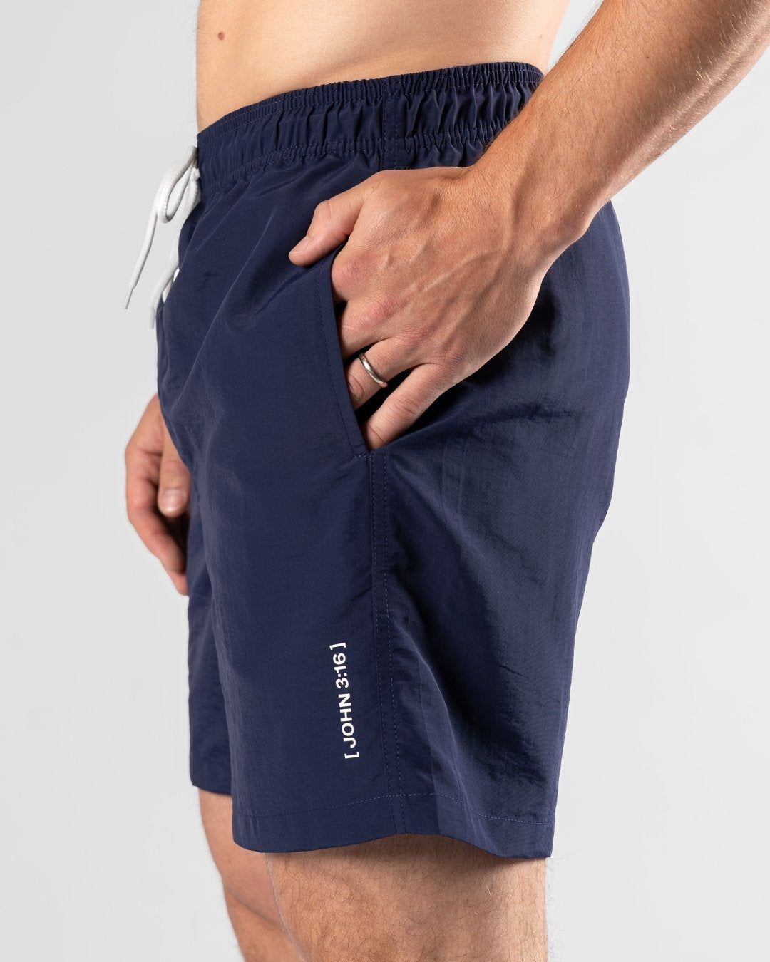 SAVD John 3:16 Swim Trunks - Navy Blue