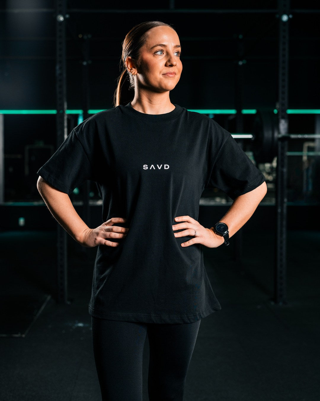 Lifestyle photo of the SAVD Clothing Psalm 91:4 Under His Wings oversized t-shirt